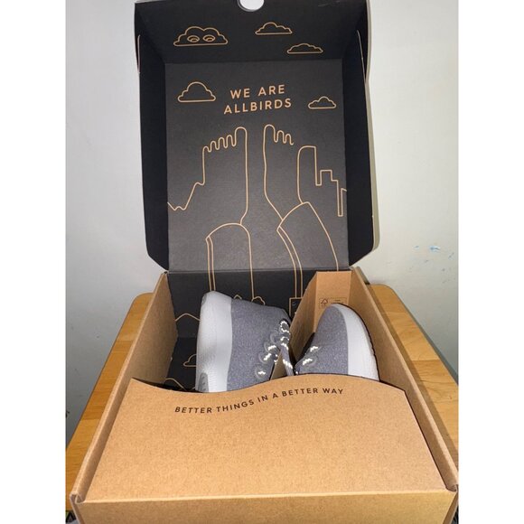 Allbirds Wool Runner-Up Mizzle Sneakers Medium Grey Light Grey Women's W8 Wide - Picture 6 of 14